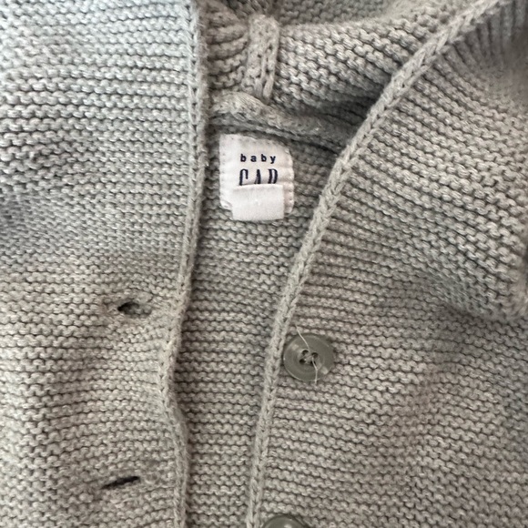 GAP Light Gray Baby Knit Sweater with ears - Picture 6 of 7